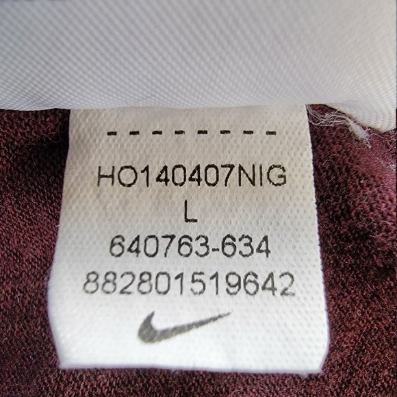 Nike Women's Fear Less Loose Fit Tee, Size L, Maroon Burgundy - Picture 14 of 14